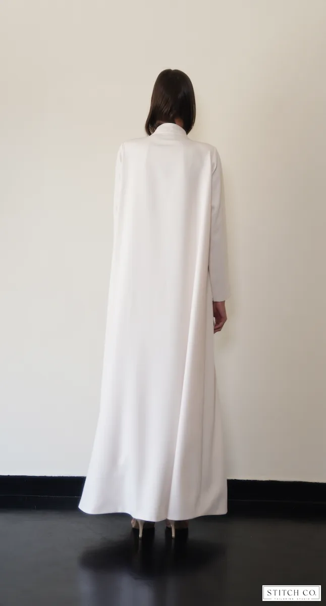 BLACK ABAYA WITH SQUARE BUTTON