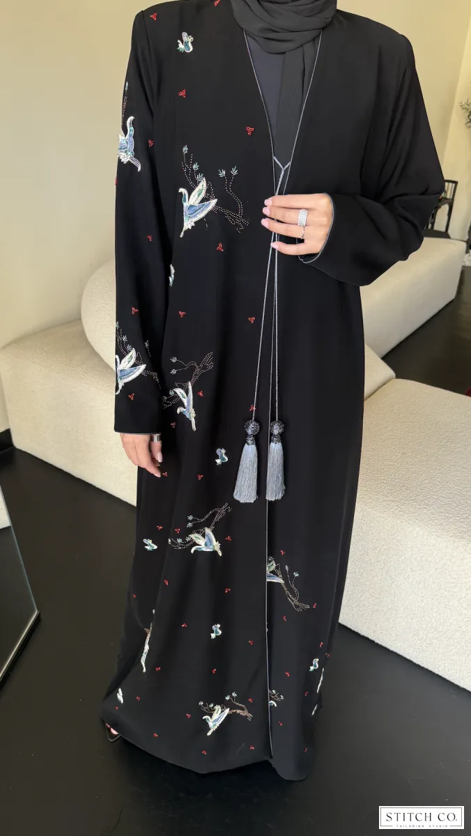 BLACK EMBROIDREY ABAYA
