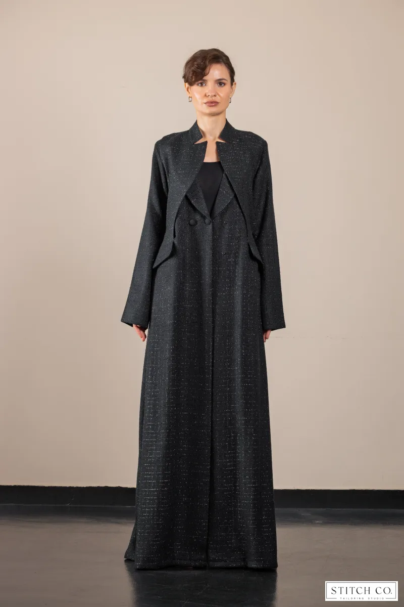 BLACK TWEED ABAYA 
