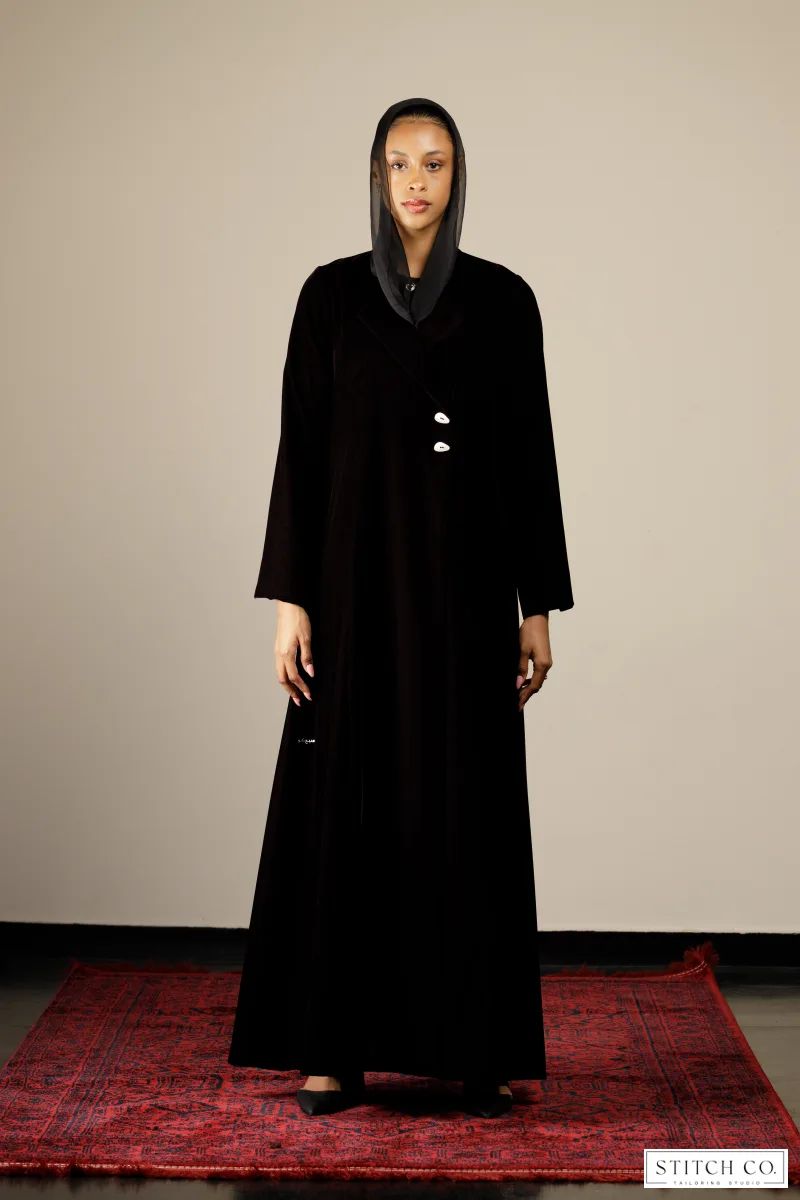 brown velvet with 2 button 