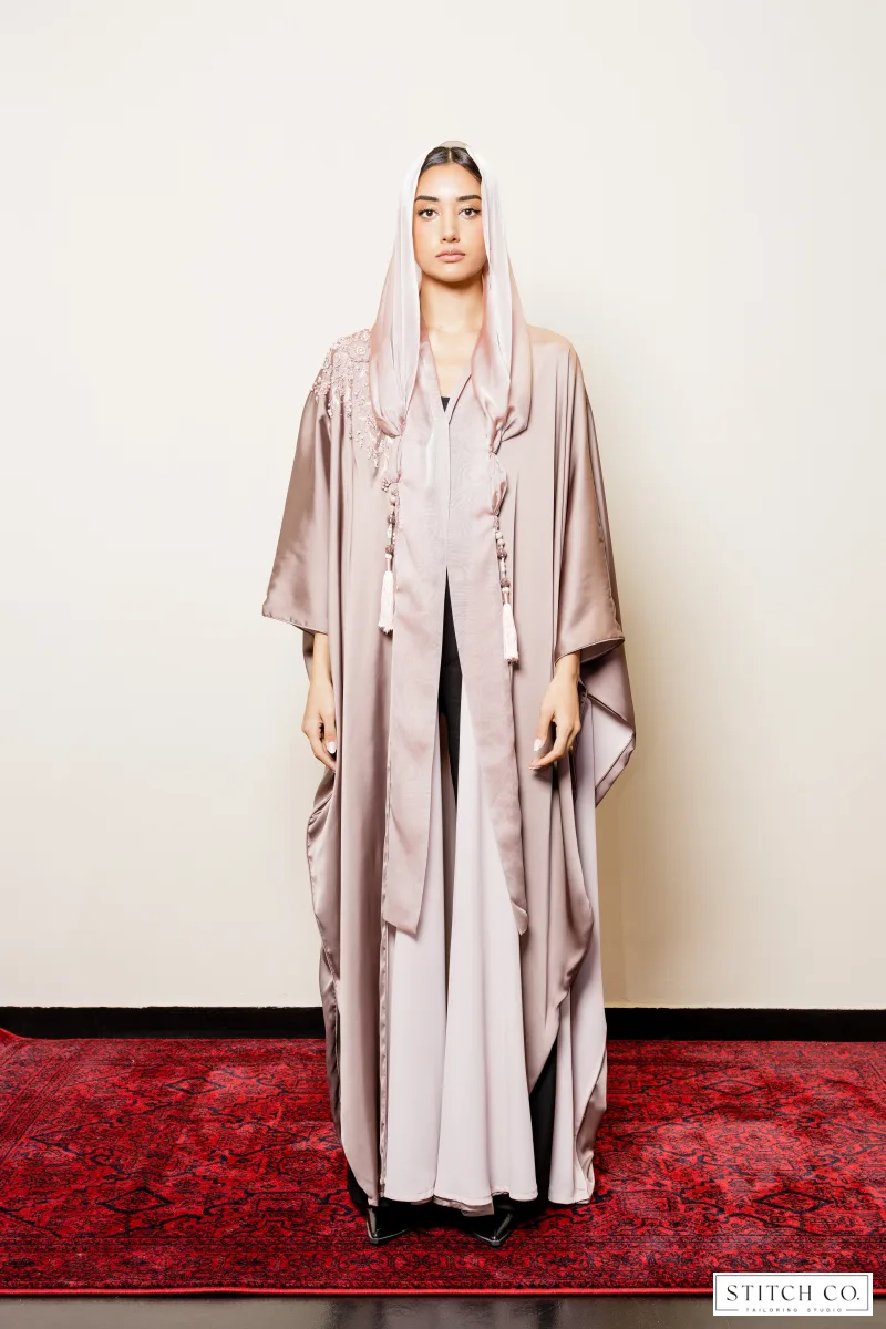 PINK IMBROIDRY ABAYA