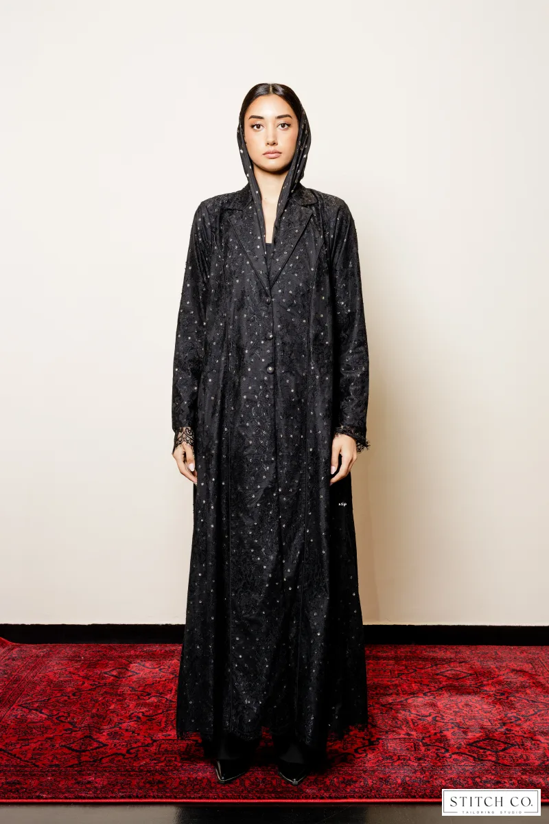  black abaya star motive