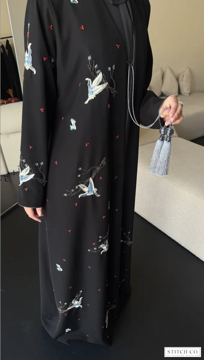 BLACK EMBROIDREY ABAYA